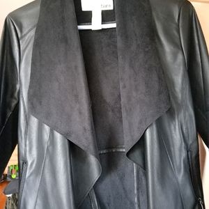 Faux Suede Leather Short Jacket